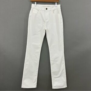 Soft Surroundings White Straight Leg Denim Pants